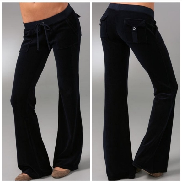 velour pants with pockets